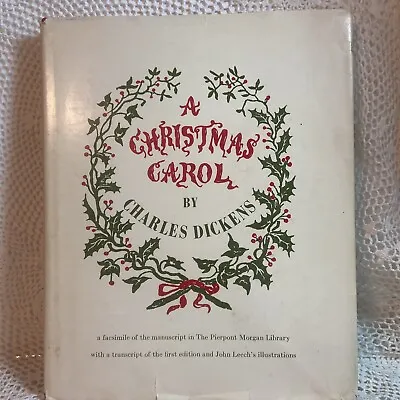 A Christmas Carol By Charles Dickens Pierpont Morgan Library 1st Printing 1967 • $45.95