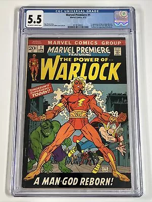 Marvel Premiere #1 CGC 5.5 (1972) 1st Soul Gem Adam Warlock | Marvel Comics • $71.99