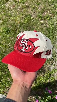 RARE VTG 90s San Francisco 49ers SharkTooth Logo Athletic Snapback Hat NFL • $80