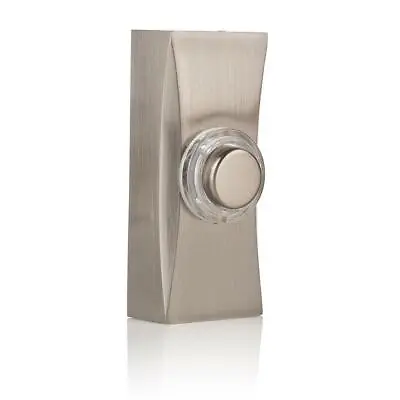 Byron Wired Surface Mounted Bell Push Button In Nickel - BYR-7960Ni • £10.45