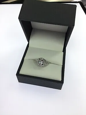 Ladies Vintage Platt And Old Mine Cut Diamond Ring • $3000