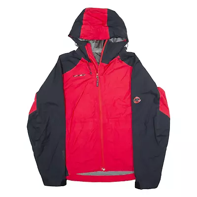 MAMMUT Mens Rain Jacket Red Hooded XL • £39.99