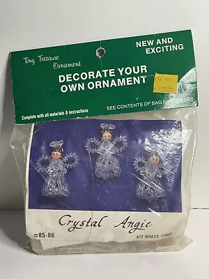 Vintage Christmas Crystal Angil Ornament Kit Tiny Treasure Meri Mac • $19.99