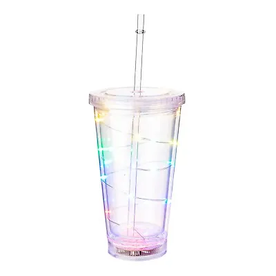 Ultra 1 LED Flashing Glass Light Up Drinking Tumbler Cup Multicolour Fun Party • £12.99