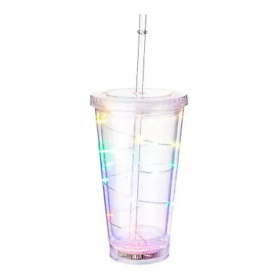 Ultra 2 LED Flashing Glasses Light Up Drinking Tumbler Cup Multicolour Fun Party • £22.99