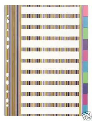 2 X 10 Part A4 Divider Multicolour Index Card Punched Set Coloured Impact BRI5 • £2.99