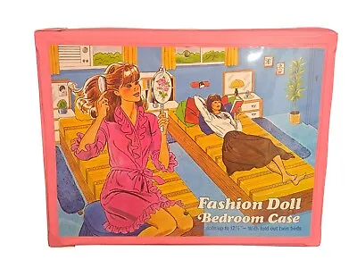 Vintage 1985 Tara Toy Fashion Doll Bedroom Large Barbie Doll Case Playhouse • $29.95