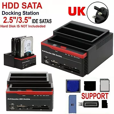 £33.79 • Buy Multifunction 2.5 3.5  HDD Docking Station UKB 3.0 Clone Hard Drive Card UK AY