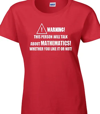 Mathematics Ladies T-Shirt Funny Hobby Statement Gift Teacher Math Maths Science • £11.95