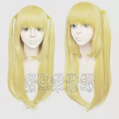 Wig For Cosplay Misa Amane Elina Vance Game Blonde Long Straight Hair/ • $16.15