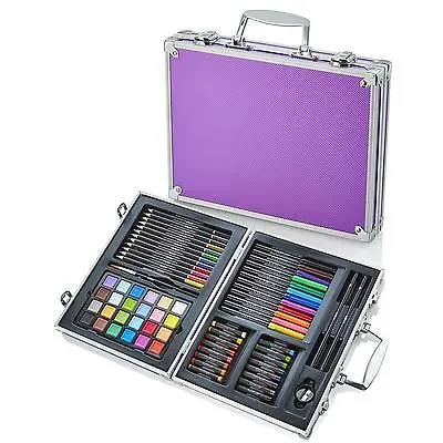 £15.99 • Buy Artworx Childrens Artists Aluminium Art Case Colouring Set Paints Pencils Felts