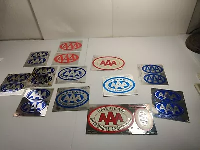 13 VINTAGE AAA Motor Club TEXAS Car Decal Reflect Bumper Sticker LOT • $39.99