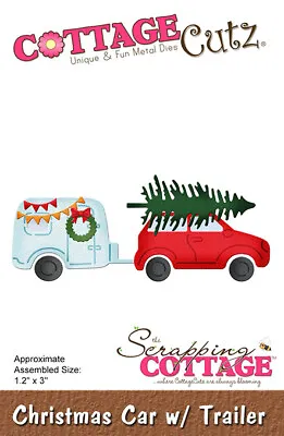 New Scrapping Cottage Cutz Metal Cutting Die Christmas Car With Trailer • £13