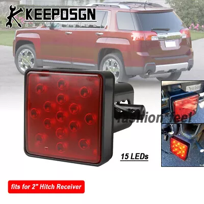 Suv Trailer 2'' Tow Hitch Light Red Cover LED Brake DRL Reverse For GMC Terrain • $17.89