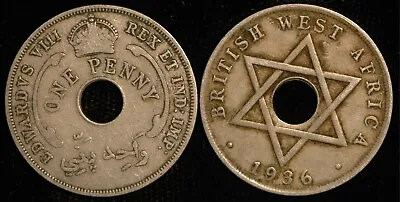 £2.99 • Buy British West Africa Penny 1936 Genuine Original Edward VIII (T15)