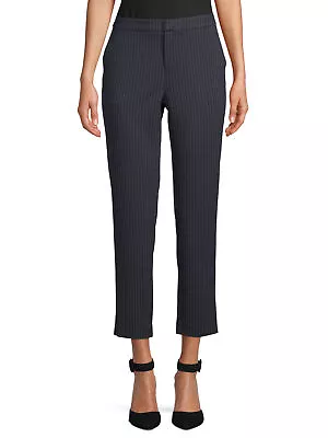 Scoop Skinny Knit Pants Women's Navy Pinstripe Size 6  --D3-- • $16.96