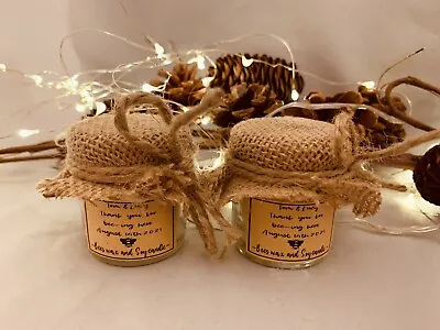 £48 • Buy 30 X Personalised Wedding Favours Beeswax & Soy Candle