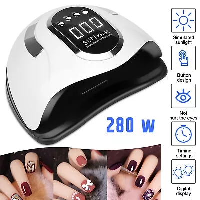 280W Nail Dryer LED Lamp UV Light Polish Gel Curing Machine Electric Manicure • $24.69