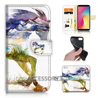 $12.99 • Buy ( For Oppo A73 ) Flip Wallet Case Cover AJ40275 Abstract Horse