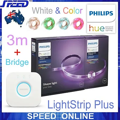 $249 • Buy Philips Hue Lightstrip Plus 3M (2M+1M) Kits + Hue Bridge Package - (Value Pack)