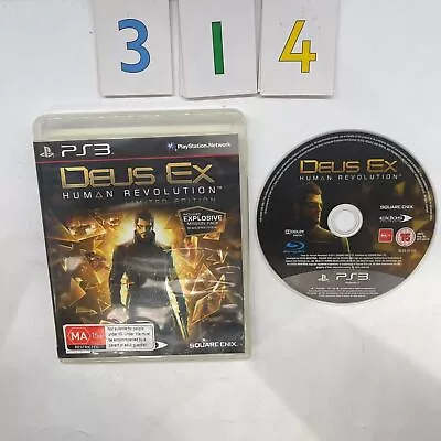 Deus Ex Human Revolution Limited Edition PS3 Playstation 3 Game Oz314 • $6.95