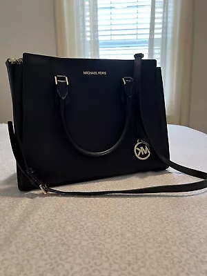 Michael Kors Hope Medium Messenger Satchel Bag Black • $24.99