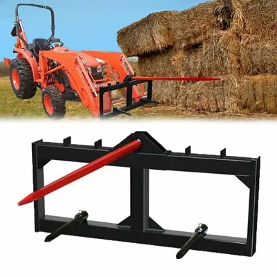 $369.99 • Buy Skid Steer 49  Hay Bale Spear Spike Round Bale Spear Moving Quick Attachment