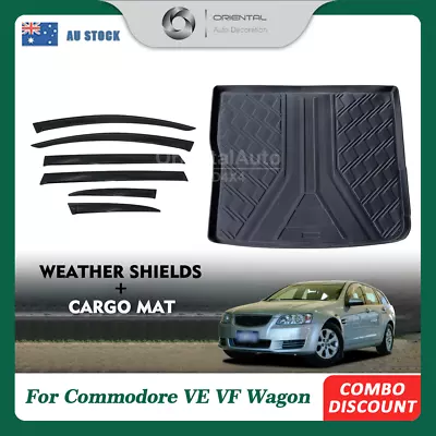Luxury 6pcs Weathershield & 3D TPE Cargo Mat For Holden Commodore VE VF Wagon • $138