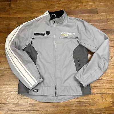 Can Am Spyder BRP Gray Spyder Riding Heavy Full Zip Motorcycle Jacket Adult Med • $98