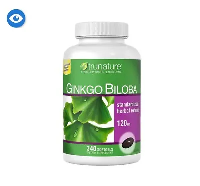 Trunature Ginkgo Biloba 120 Mg 340 Softgels Support Memory EXP 05/26 • $15.99