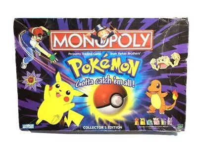 Vintage 1999 Pokemon Monopoly Collectors Edition Board Game - No Mover Pieces • $19.98