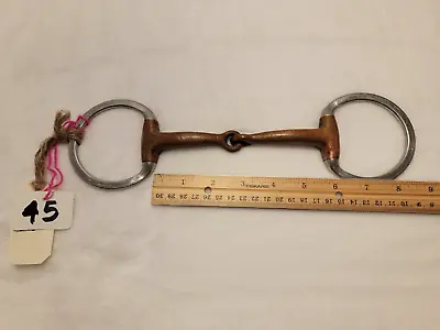 Horse Bit-English Or Western Copper Mouth-used Snaffle 5 1/2 In Mouth 3 1/2 In • $45