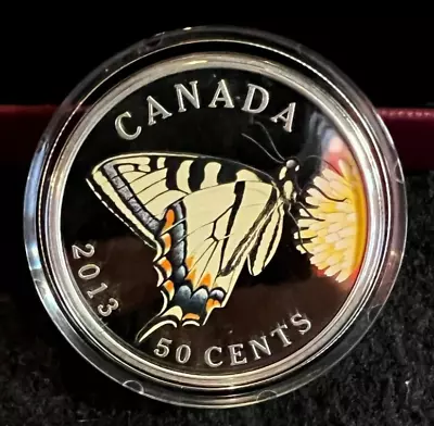 2013 Canadian 50 Cents Silver Plated Coin - Butterflies Of Canada (1684) • $29.26