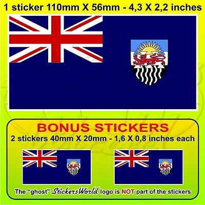 RHODESIA & NYASALAND Flag Central African Federation Sticker 110mm X1+2 BONUS • $4.26