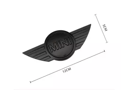 NEW Black MINI Cooper CLUBMAN S FRONT HOOD Emblem Badge Sticker R50 R52 R57 ONE • $11.99