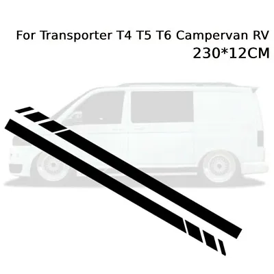 Black Side Stripes Stickers Decals For Transporter T4/T5/Campervan RV • £16.46