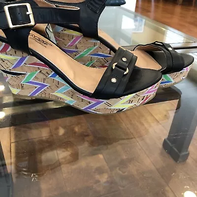 Dbdk Platform Wedge Sandals From Modcloth Sz 9 • $75