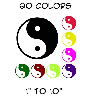 Yin Yang Sticker Vinyl Decal - Taijitu Chinese Symbol Ying Yan Car Window Wall • $1.89