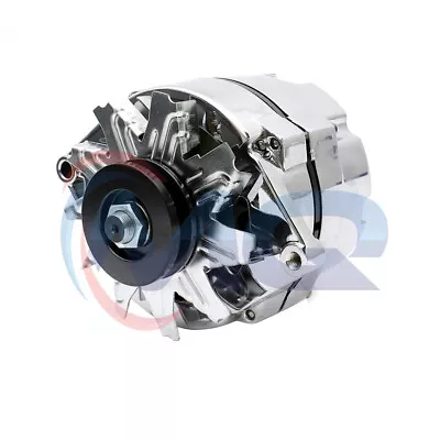 $82.99 • Buy 1* New Chrome BBC SBC For Chevy Alternator GM 110 AMP 3 Wire HO 7127-105C 75-85