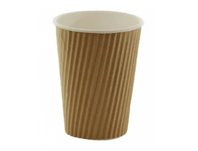 500x Small Paper Takeaway Party Ripple Cups & Lids 8oz • £99