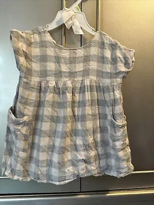 Zara Baby Girl 18-24 Months Grey Checked Dress • £4