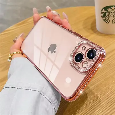$11.84 • Buy For Apple IPhone 14 Pro Max 13 12 11 87 Rhinestone Diamond Shockproof Clear Case