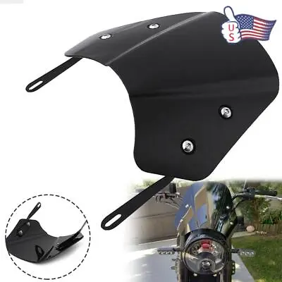 5-7  Black Front Headlight Windshield Windscreen W/Bracket Universal For Harley • $29.99