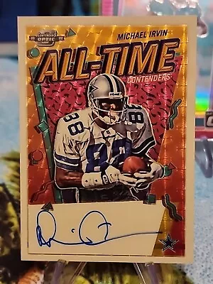 2022 Contenders Optic Michael Irvin All Time Contenders GOLD VINYL Auto 1/1 Cowb • $798.88