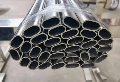 Stainless Steel Oval Tube Irregular Pipe Any Length Cutting Customization • $16.25