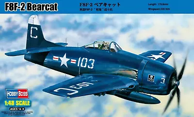 HobbyBoss 1/48 US F8F-2 Bearcat 80358 • $30.99