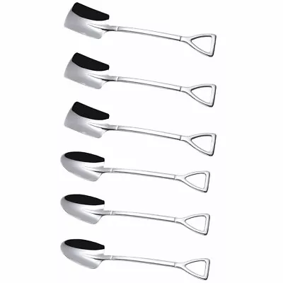 6 Pack Stainless Steel Long Handle Iced Tea Coffee Ice Cream Soup Spade Spoons • $13.29