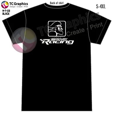 Mercury Racing Black Max Man T-shirt Back Imprint • $15