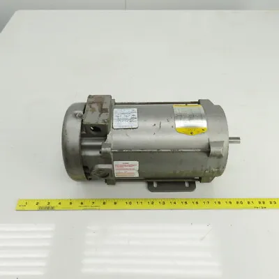 Baldor CD5319 1HP DC Electric Motor 1750RPM 90ARM V 100/50 Field V 56C Frame • $228.14