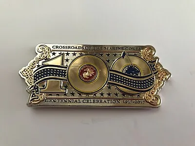 Crossroads Of The Marine Corps Quantico 100th Anniversary 3   Challenge Coin • $30